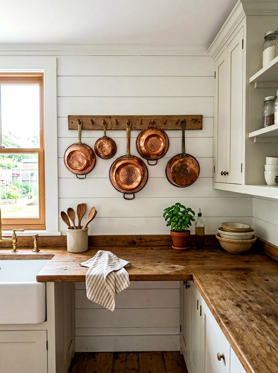 Copper Colanders - 30 heirloom kitchen decor ideas