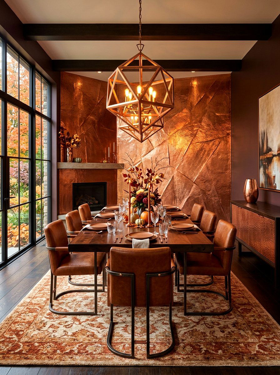 Copper Dining Room - 30 dining room color ideas