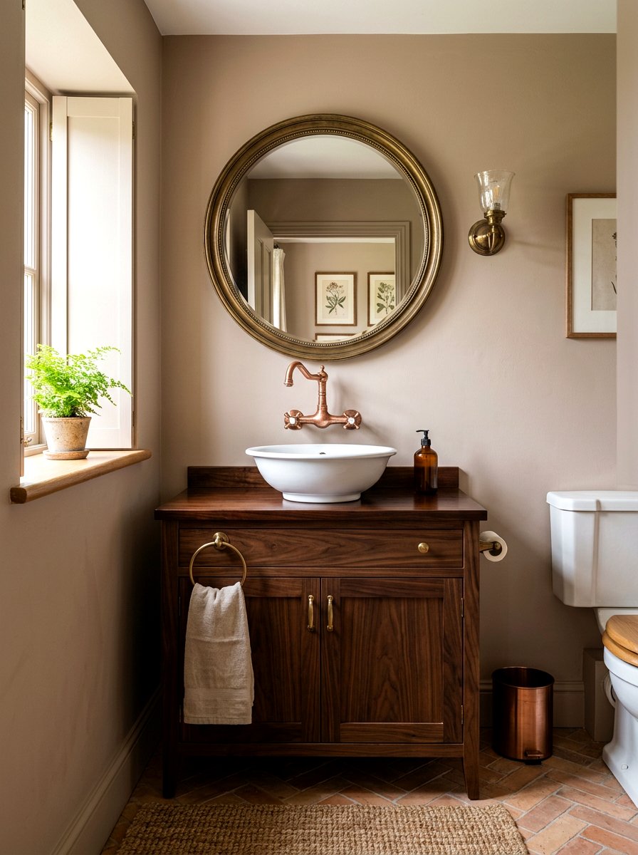 30 Mushroom Powder Room Ideas for Earthy Style in Small Spaces