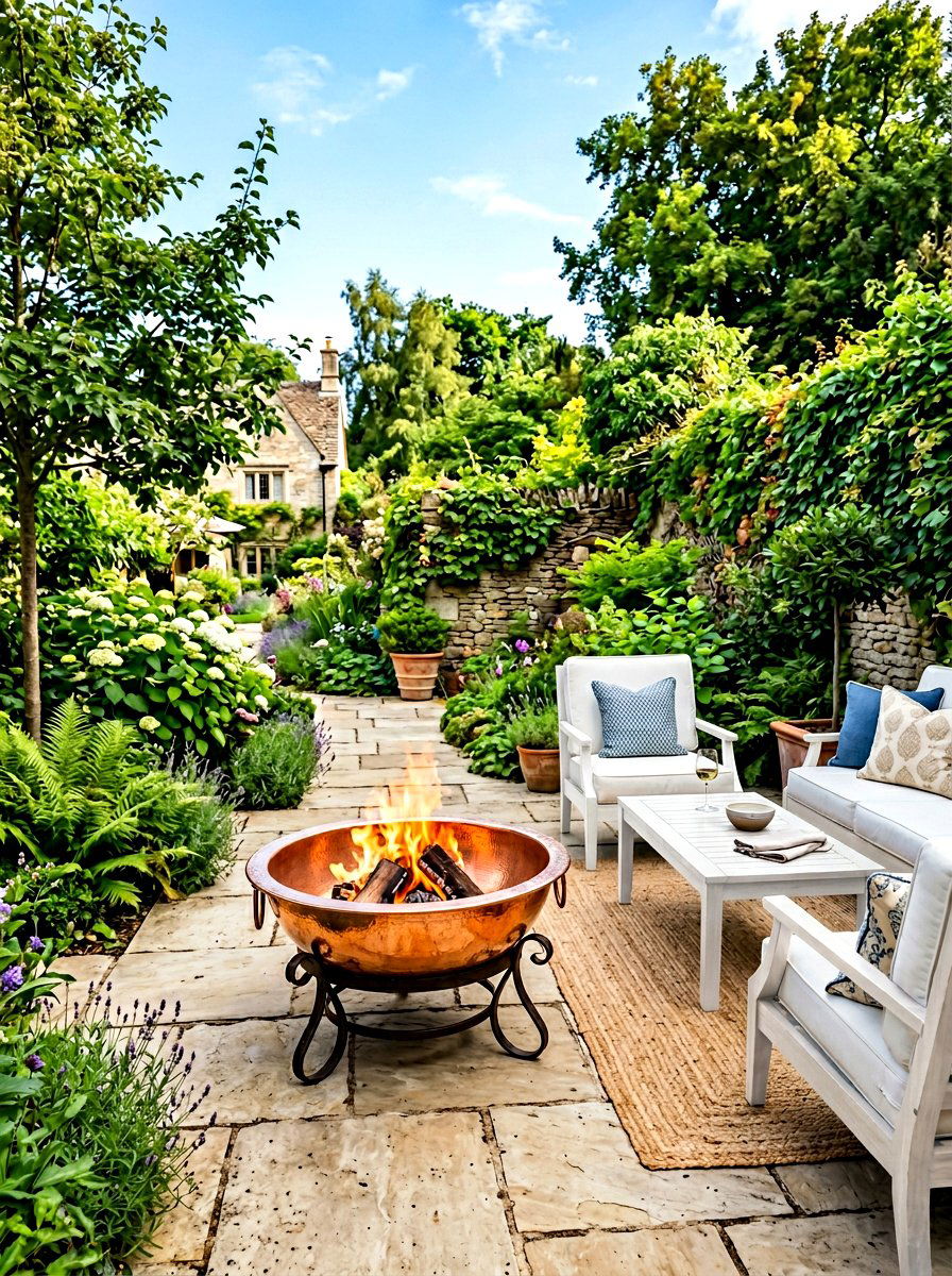 Copper Fire Pit - 30 cozy fire pit ideas