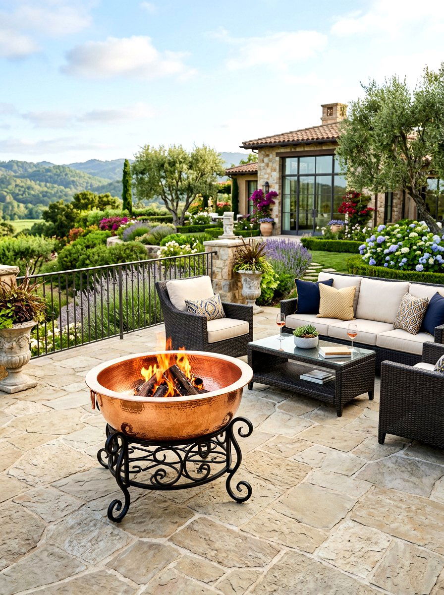 Copper Fire Pit - 30 portable fire pit ideas