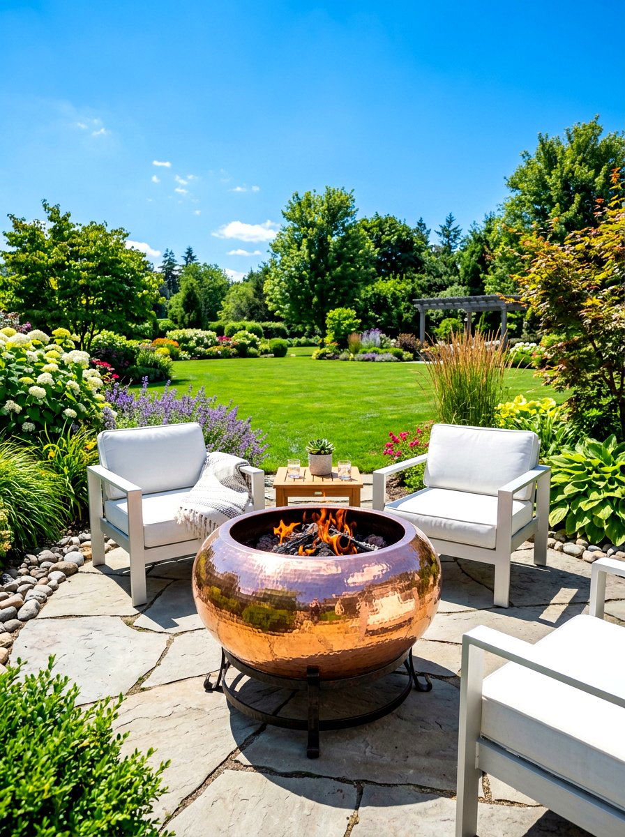 Copper Fire Pit - 30 backyard fire pit ideas