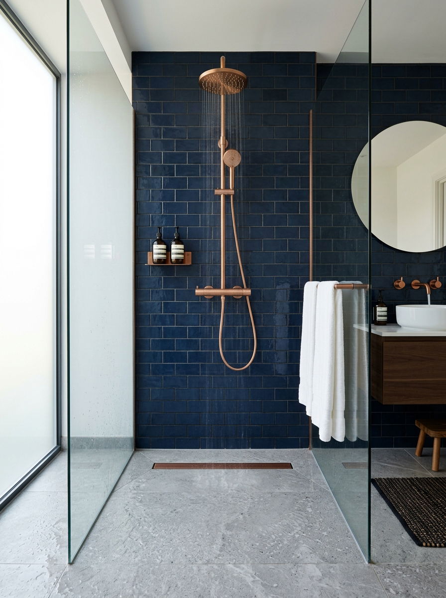 Copper Fixture Wet Room - 30 wet room bathroom ideas