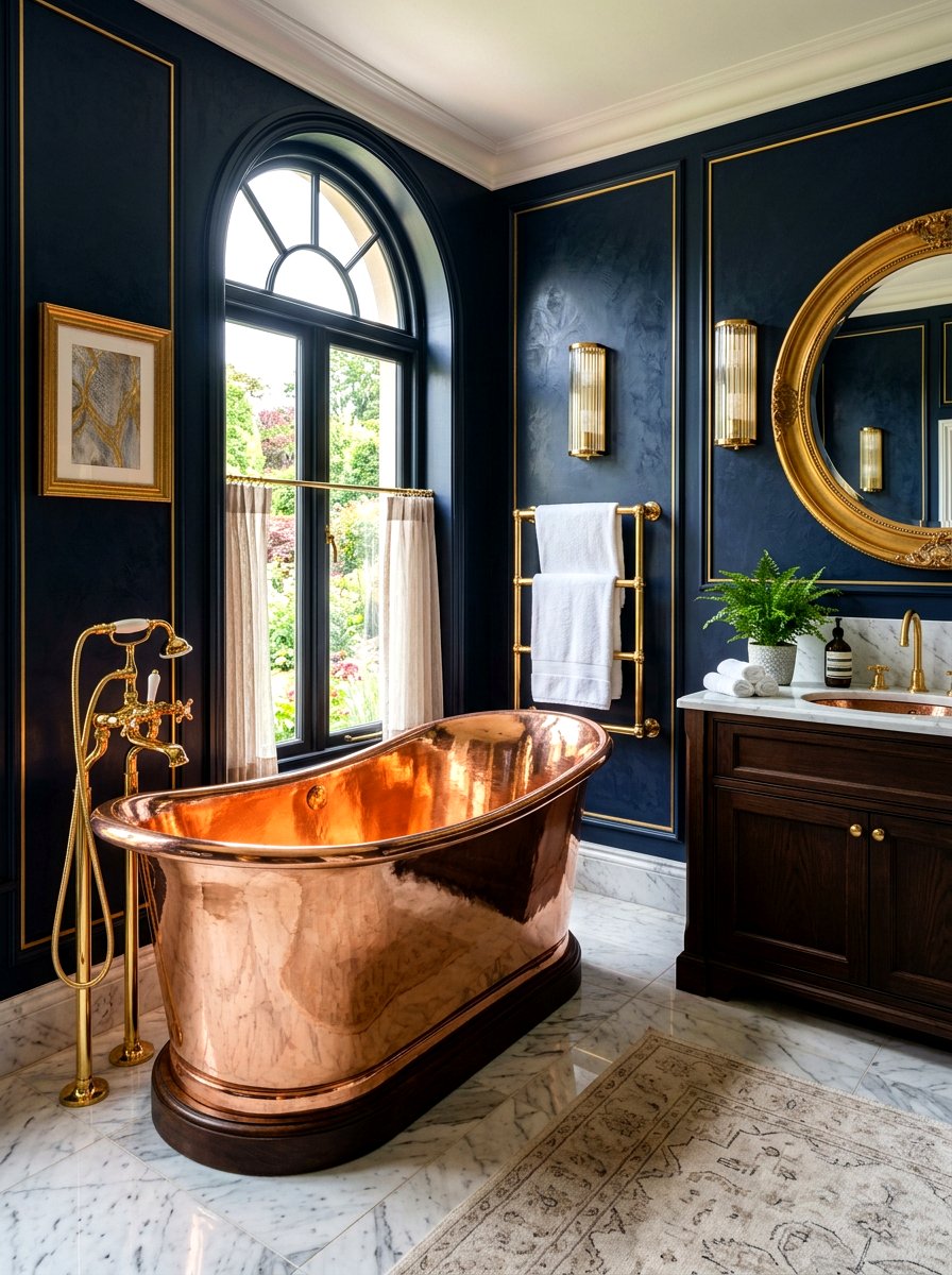 Copper Freestanding Tub Corner - 30 freestanding tub corner ideas