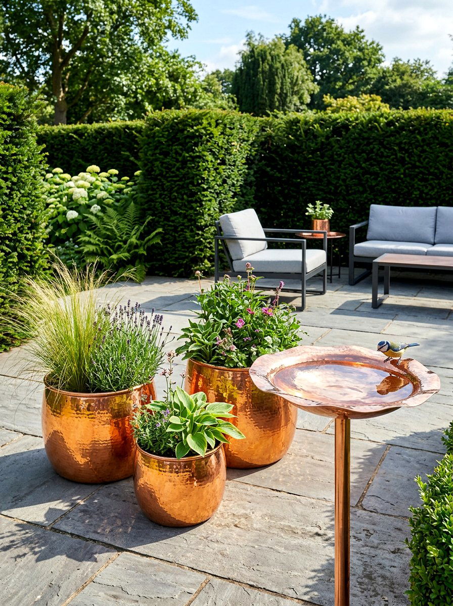 Copper Garden Accessory - 30 sunset inspired patio ideas
