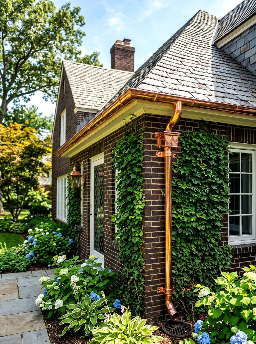 Copper Gutters - 30 home exterior ideas