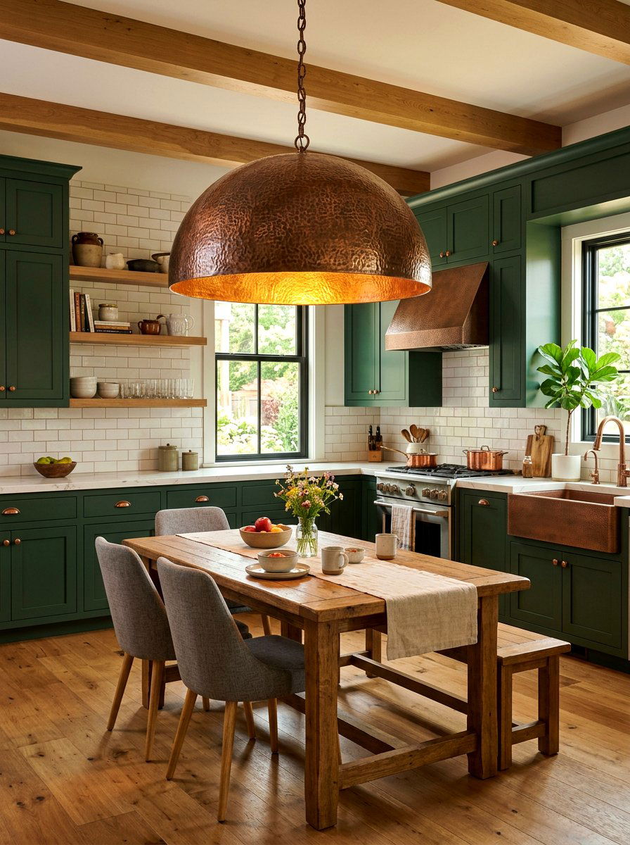Copper Hammered Dome Pendant - 30 statement chandelier ideas