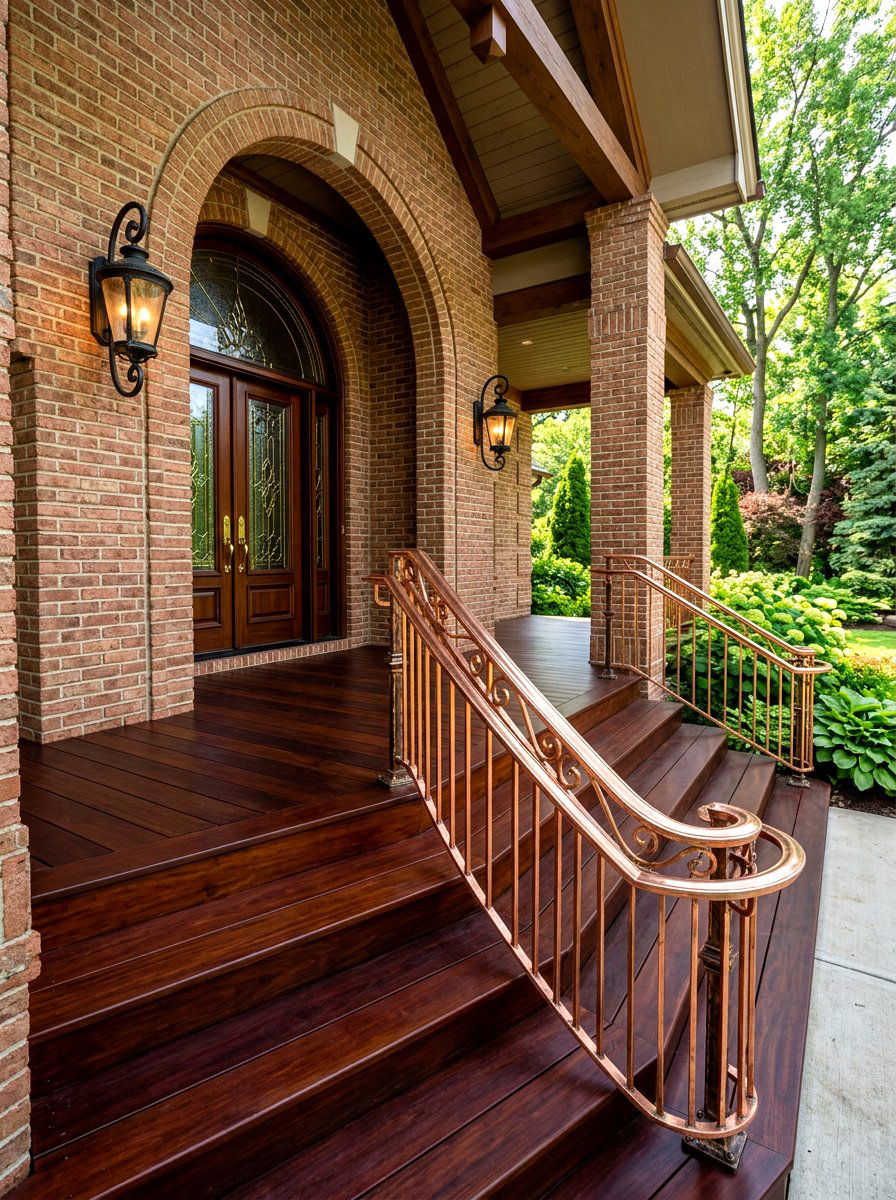 Copper Handrail - 30 porch handrail ideas