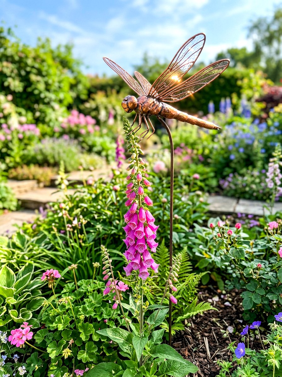 Copper Insect Garden Decor - 30 garden statue ideas
