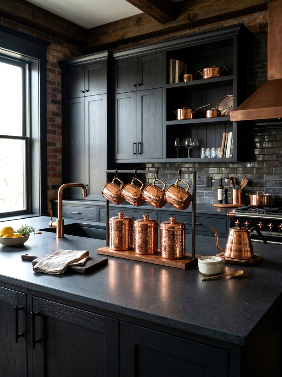 Copper Kitchen Accents - 30 kitchen counter decor ideas