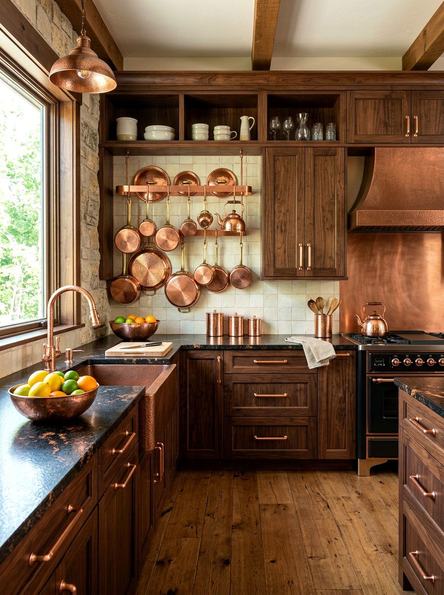 Copper Kitchen Accents - 30 metallic holiday decor ideas