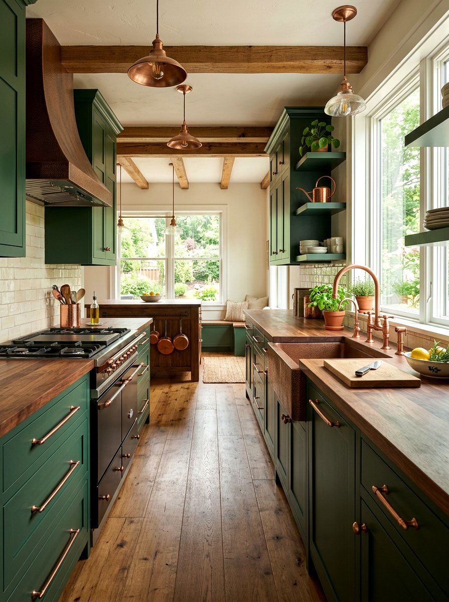 Copper Kitchen Hardware - 30 coffeehouse kitchen decor ideas