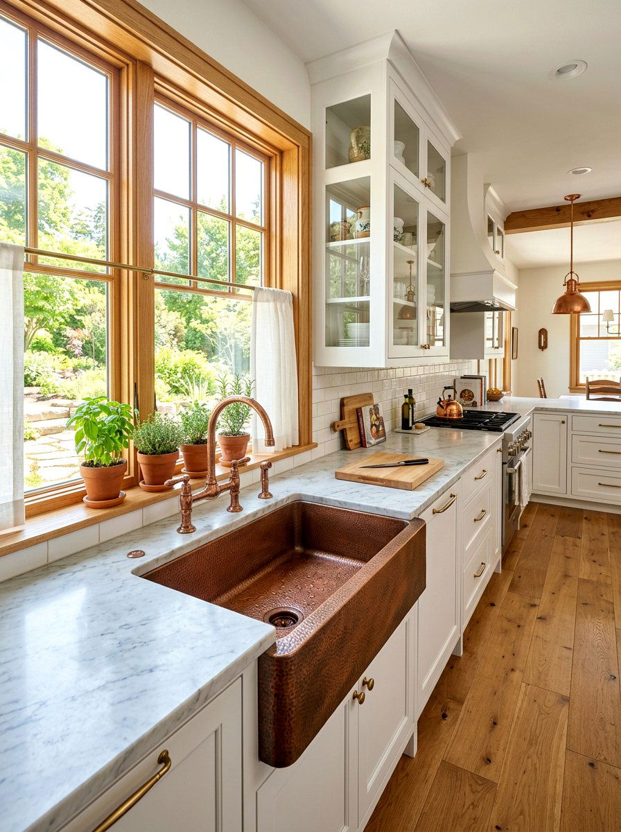 Copper Kitchen Sink Basin - 30 Spanish style kitchen ideas