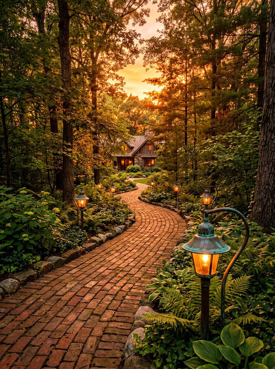 Copper Landscape Lighting - 30 pathway lighting ideas