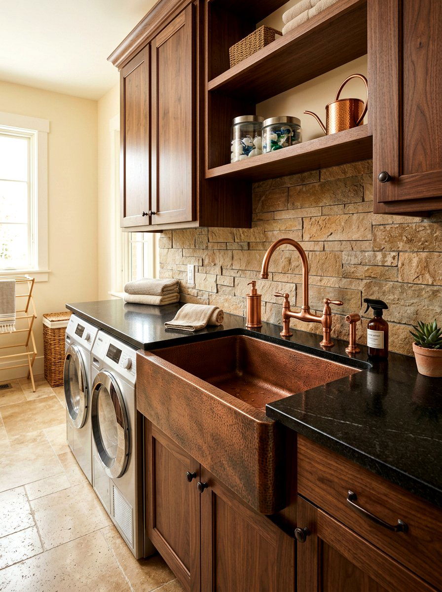 Copper Laundry Sink - 30 laundry room sink ideas