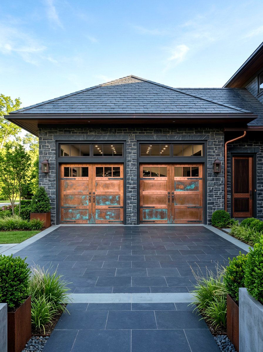 Copper Metal Finish - 30 garage facade ideas