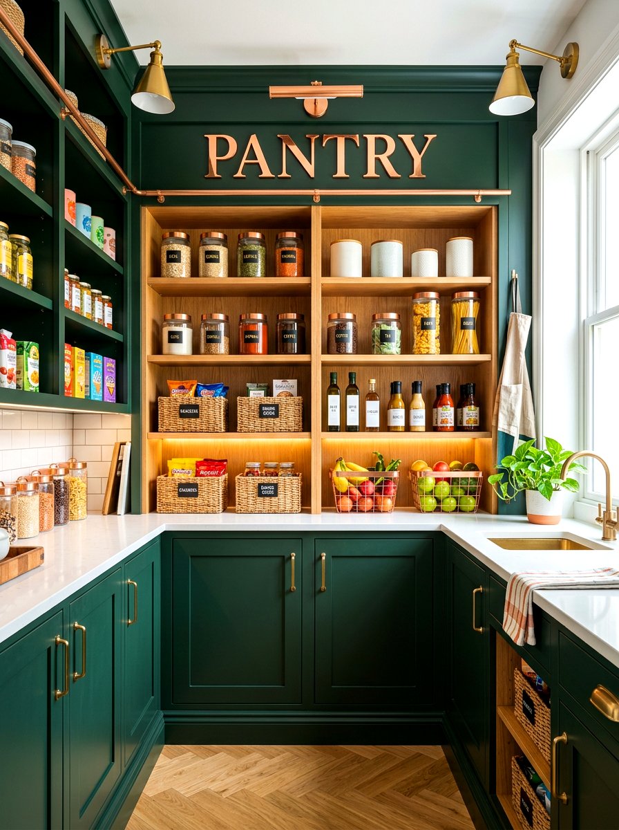 Copper Metallic Pantry Lettering - 30 pantry labels luxury ideas