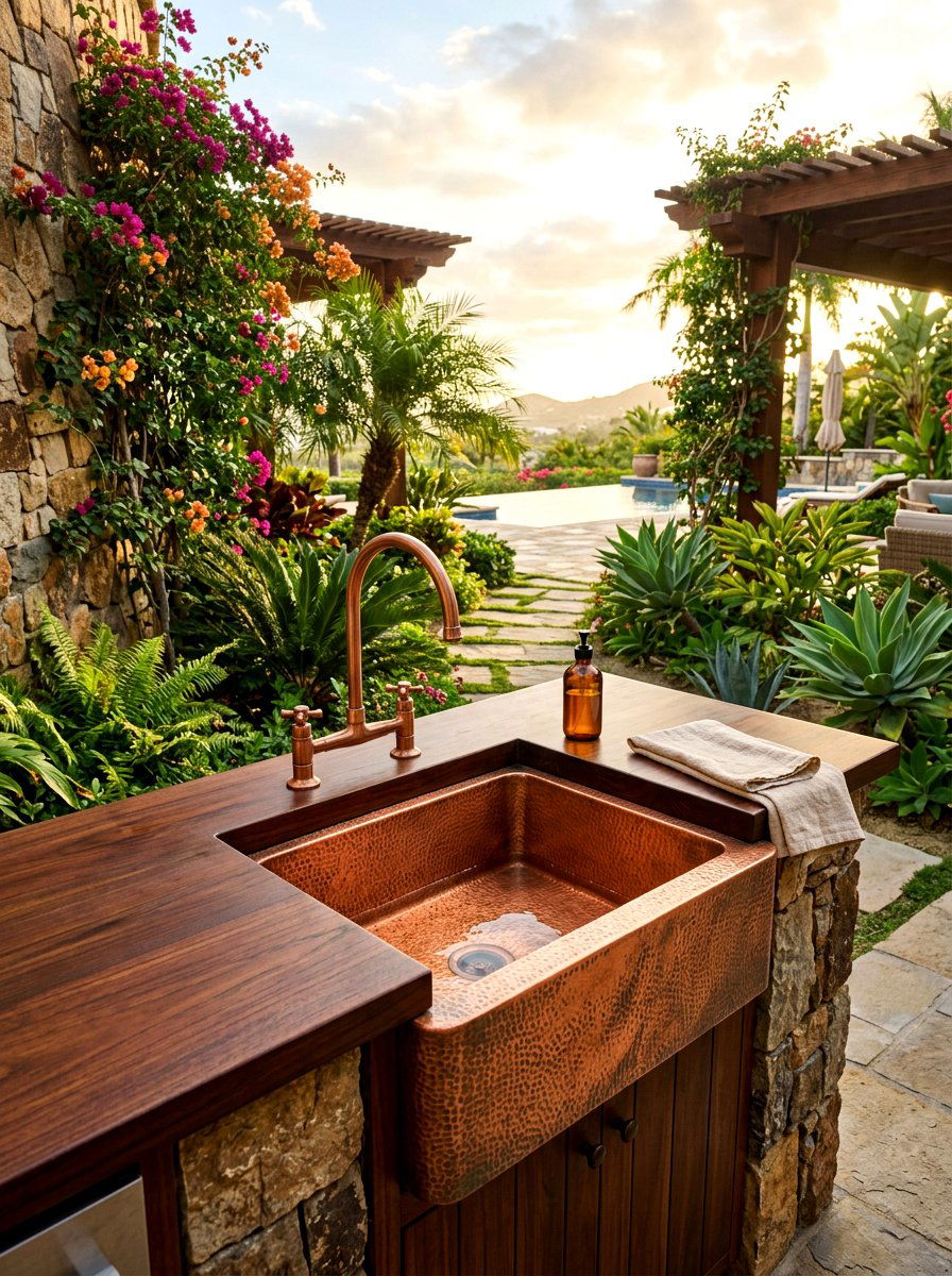 Copper Outdoor Sink - 30 outdoor utility sink ideas