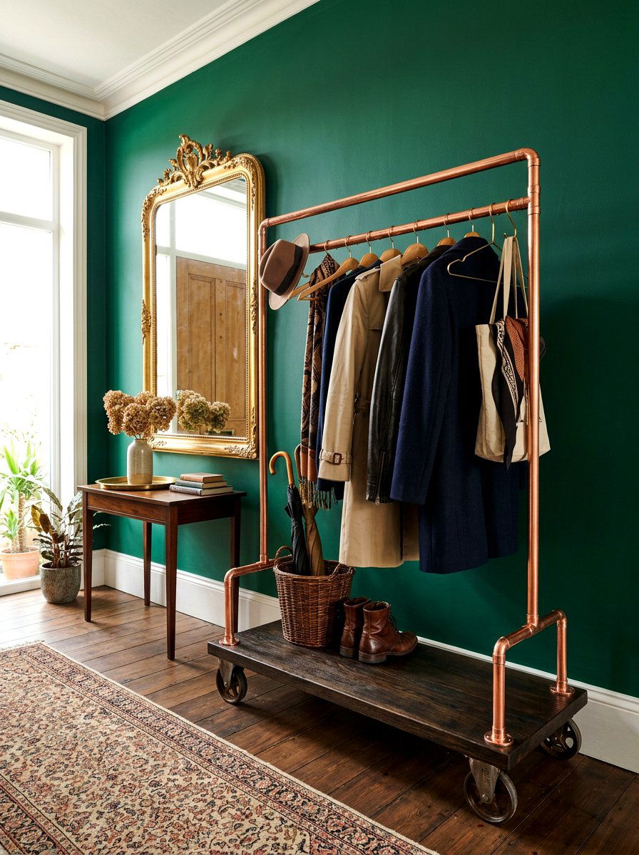 Copper Pipe Garment Rack - 30 coat rack ideas