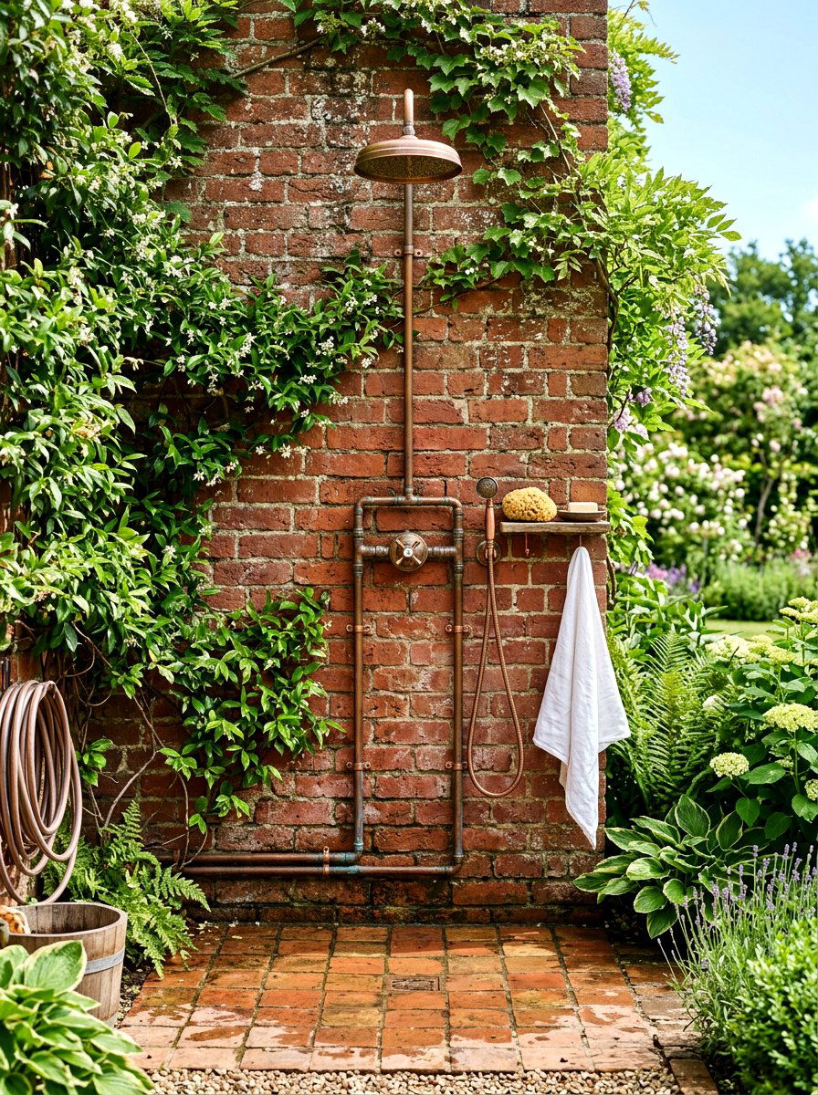 Copper Pipe Outdoor Shower - 30 outdoor shower ideas