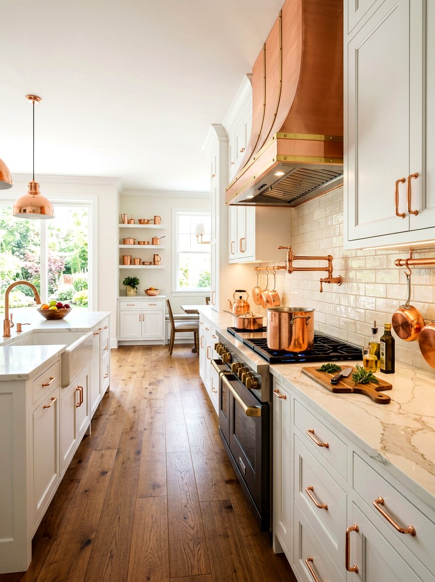 Copper Pot Filler - 30 pot filler kitchen ideas