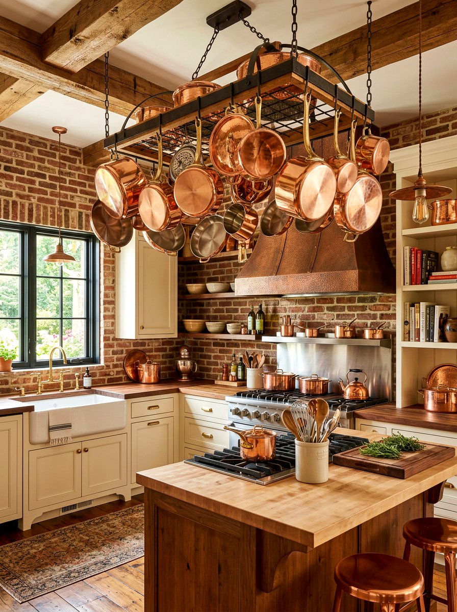 Copper Pot Kitchen - 30 cottage kitchen ideas