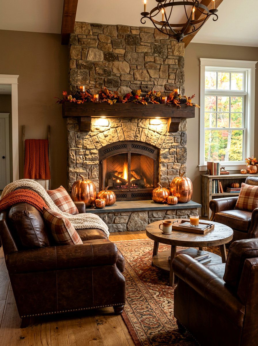 Copper Pumpkin Autumn - 30 pumpkin without pumpkins decor ideas