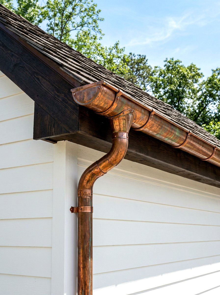 Copper Rain Gutter - 30 cottage exterior ideas