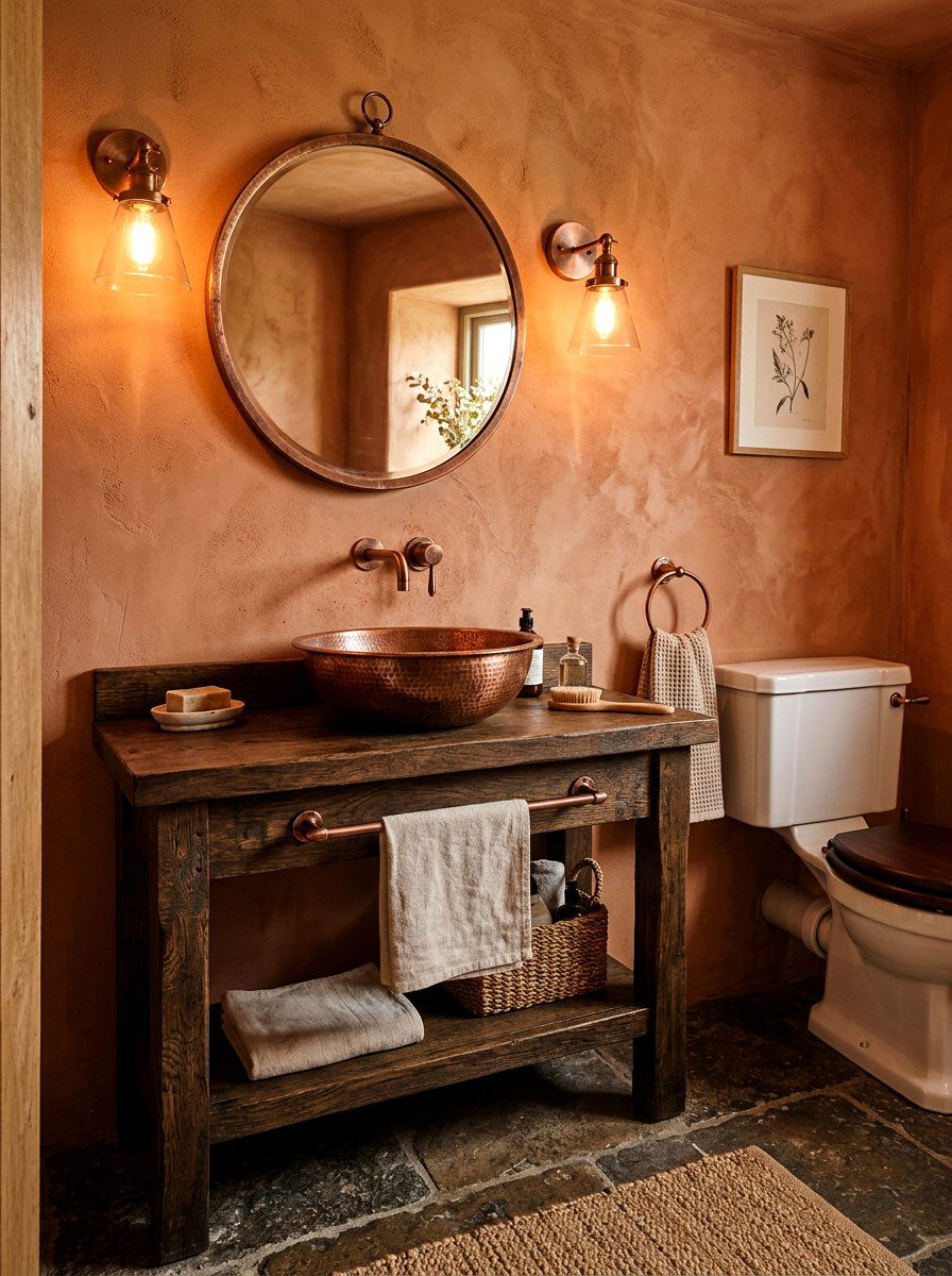 Copper Sink Powder Room - 30 powder room ideas