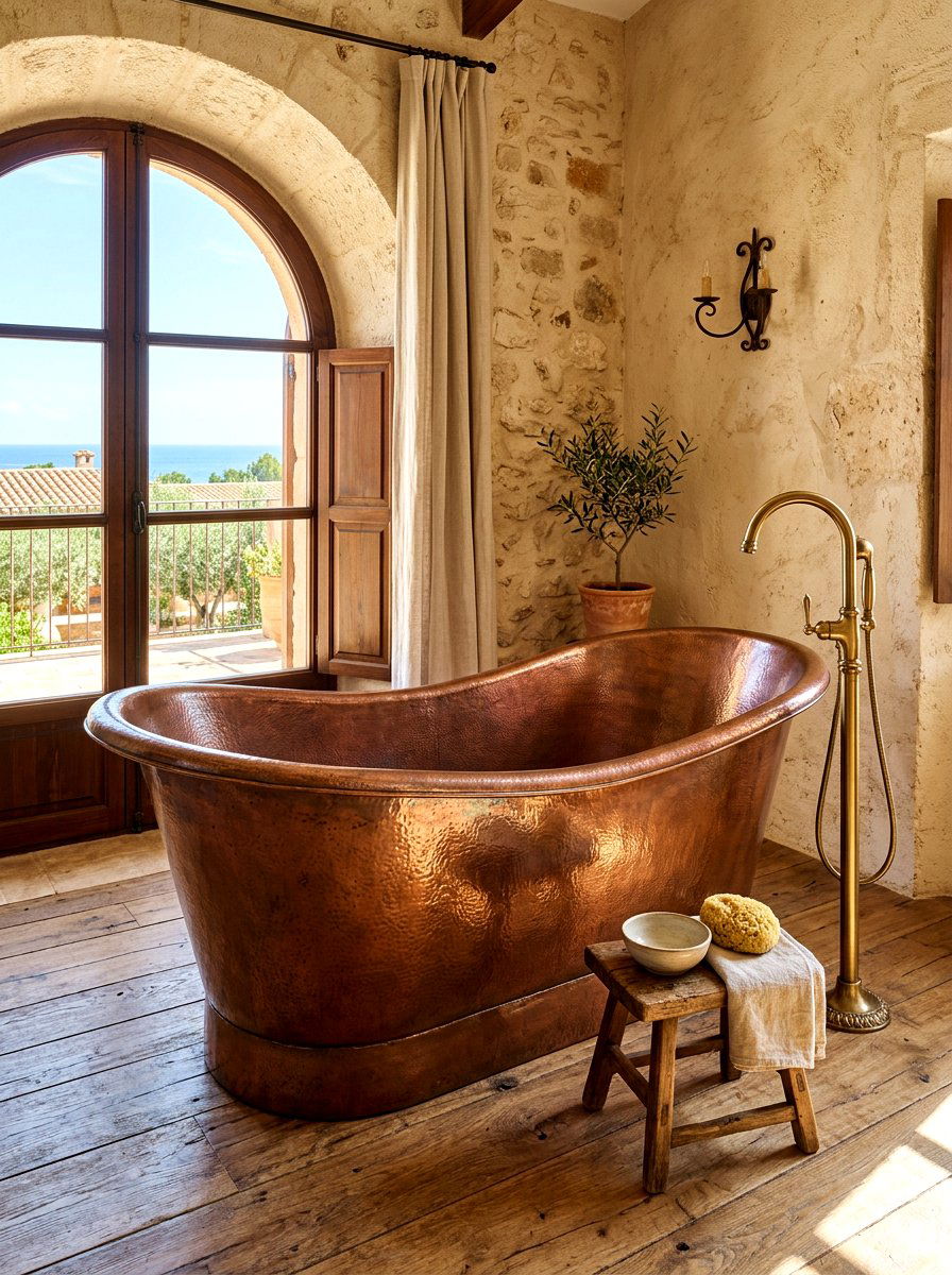 Copper Slipper Tub - 30 soaking tub ideas