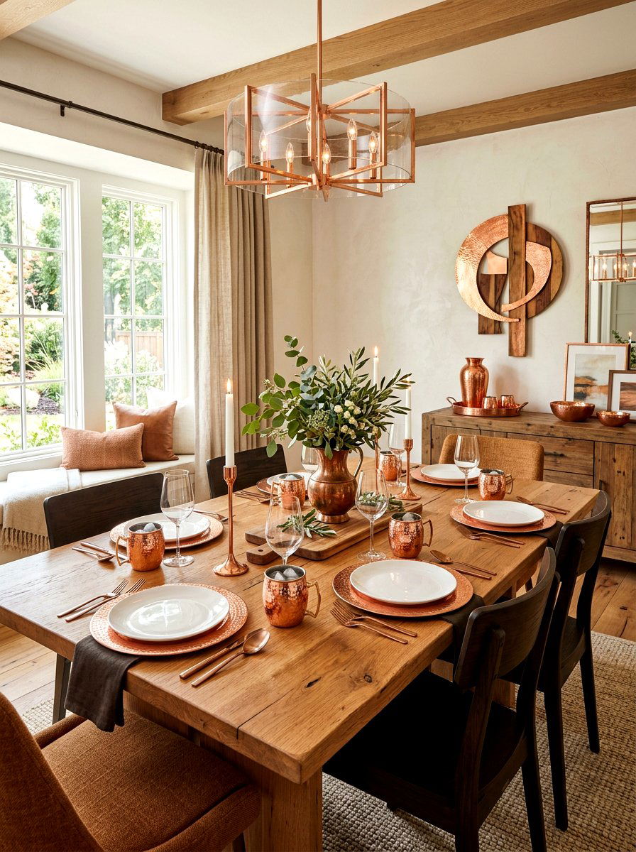 Copper Thanksgiving Table Decor - 30 Thanksgiving table decor ideas