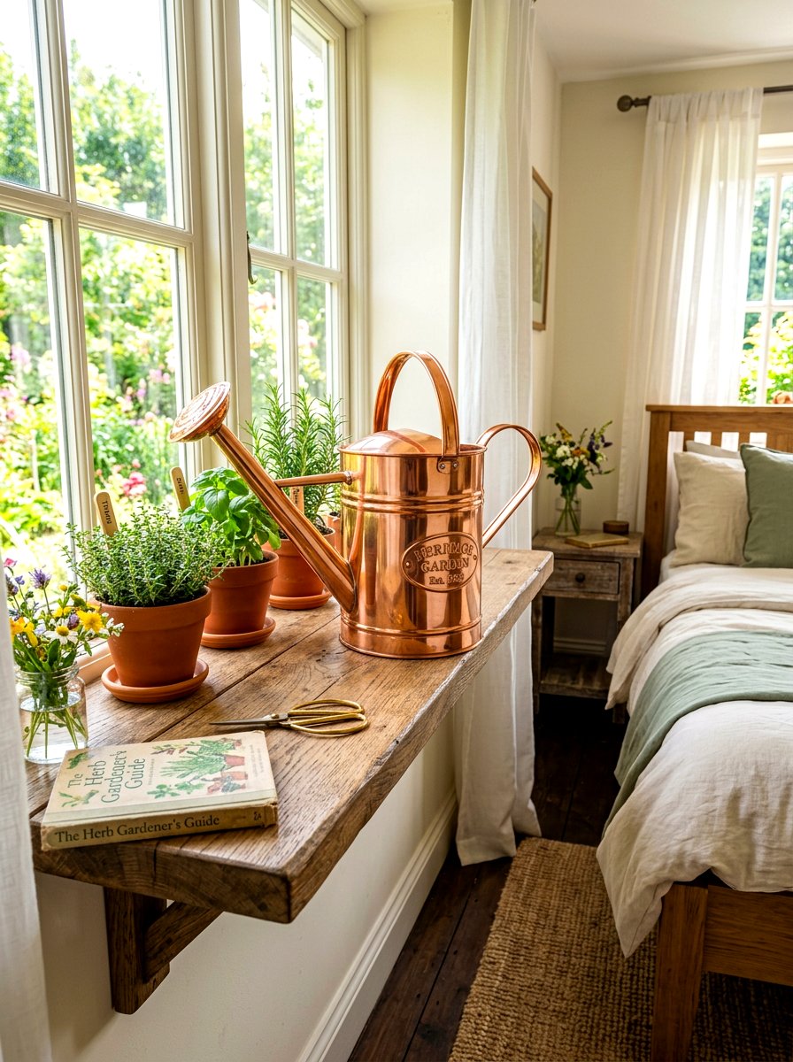Copper Watering Can - 30 flower market bedroom ideas