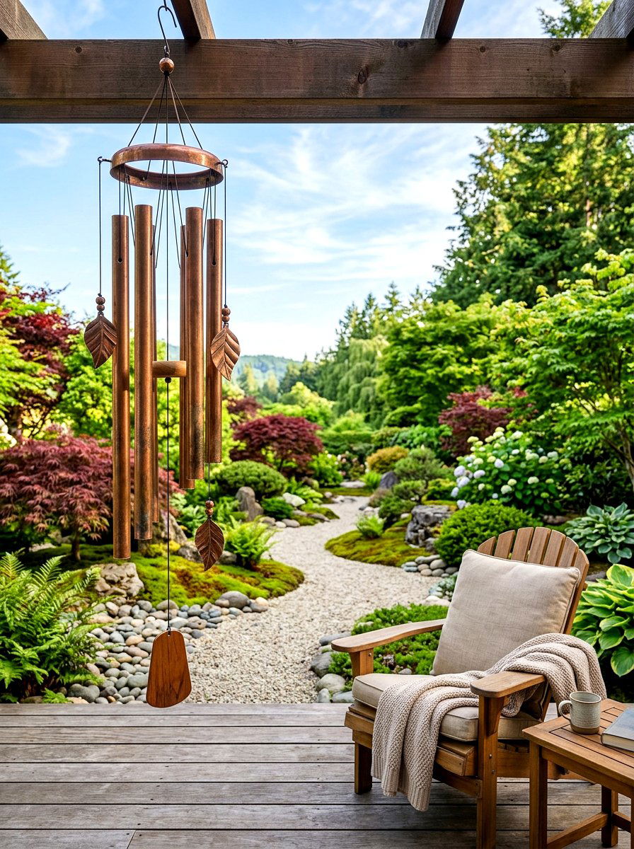 Copper Wind Chimes - 30 budget deck ideas