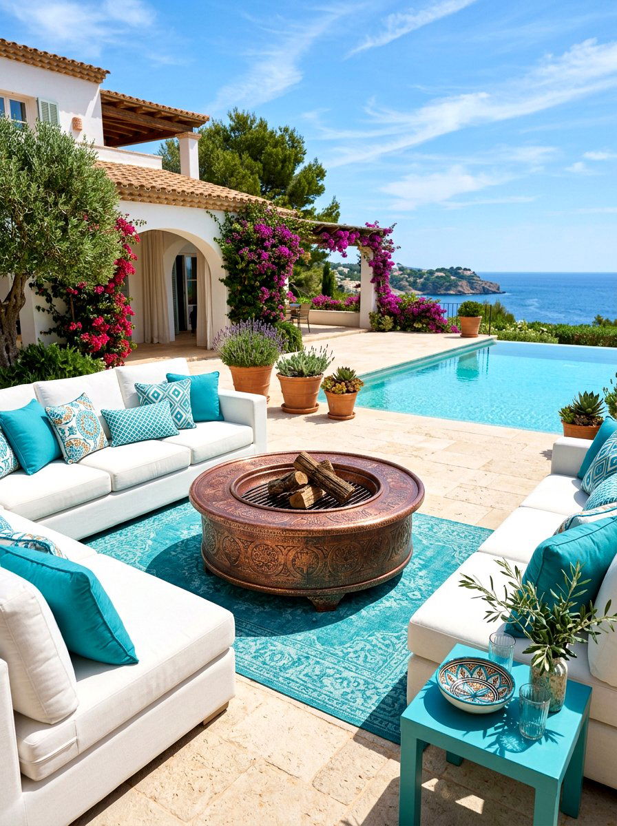Copper fire pit - 30 round fire pit ideas