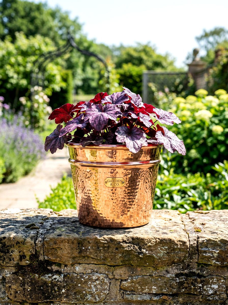 Copper garden pot - 30 garden planter ideas