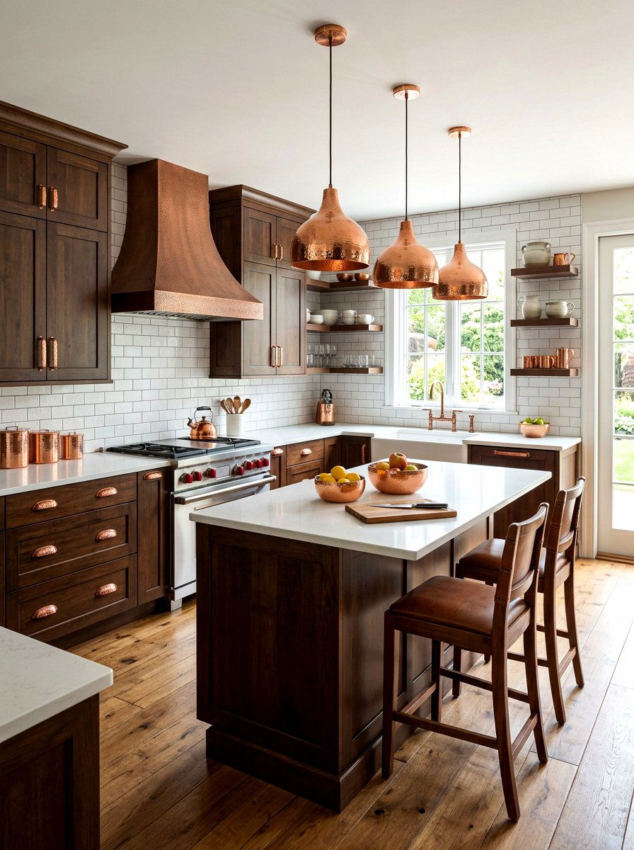 Copper kitchen accents - 30 earthy home decor ideas