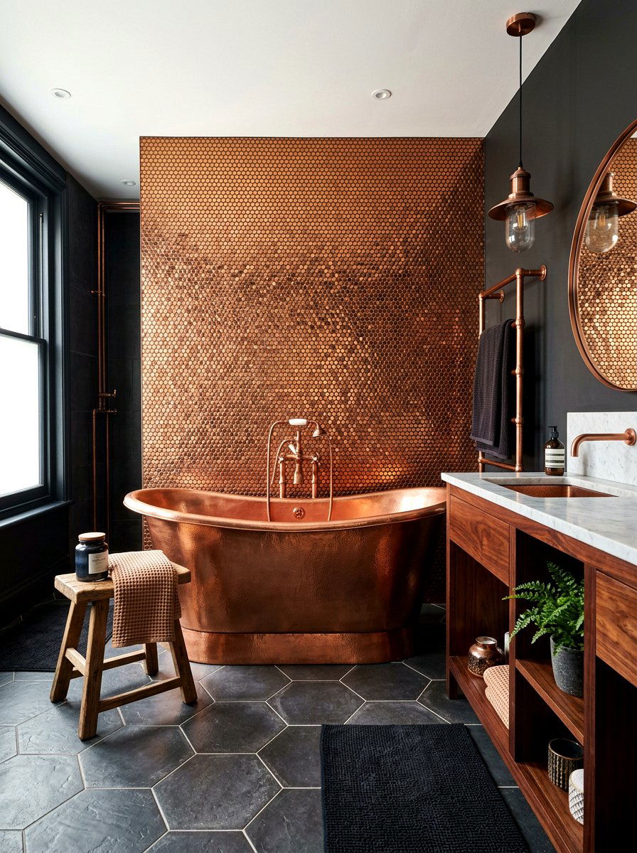 30 Penny Tile Bathroom Ideas for a Classic, Affordable Refresh