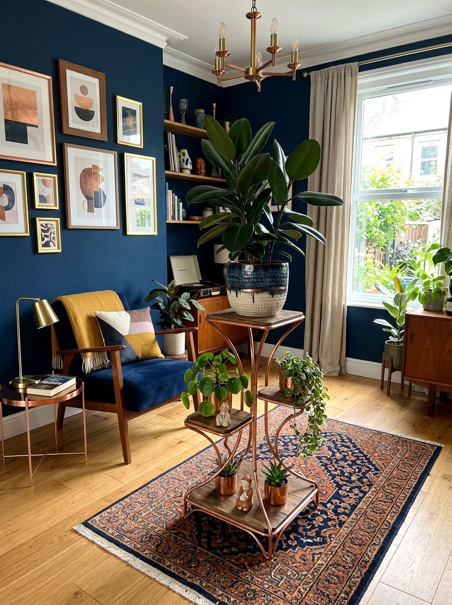 Copper plant stand - 30 plant stand ideas