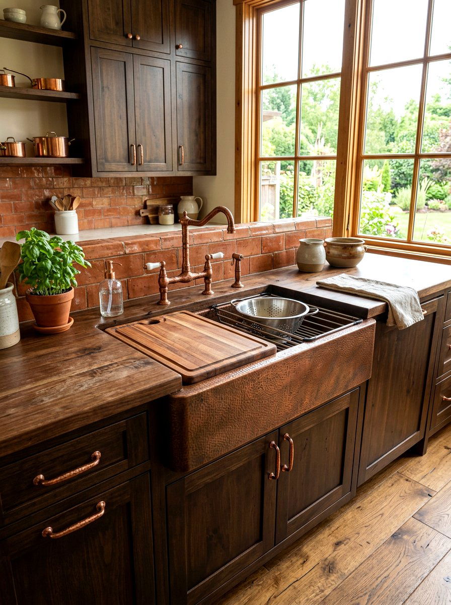 Copper workstation sink - 30 workstation sink ideas