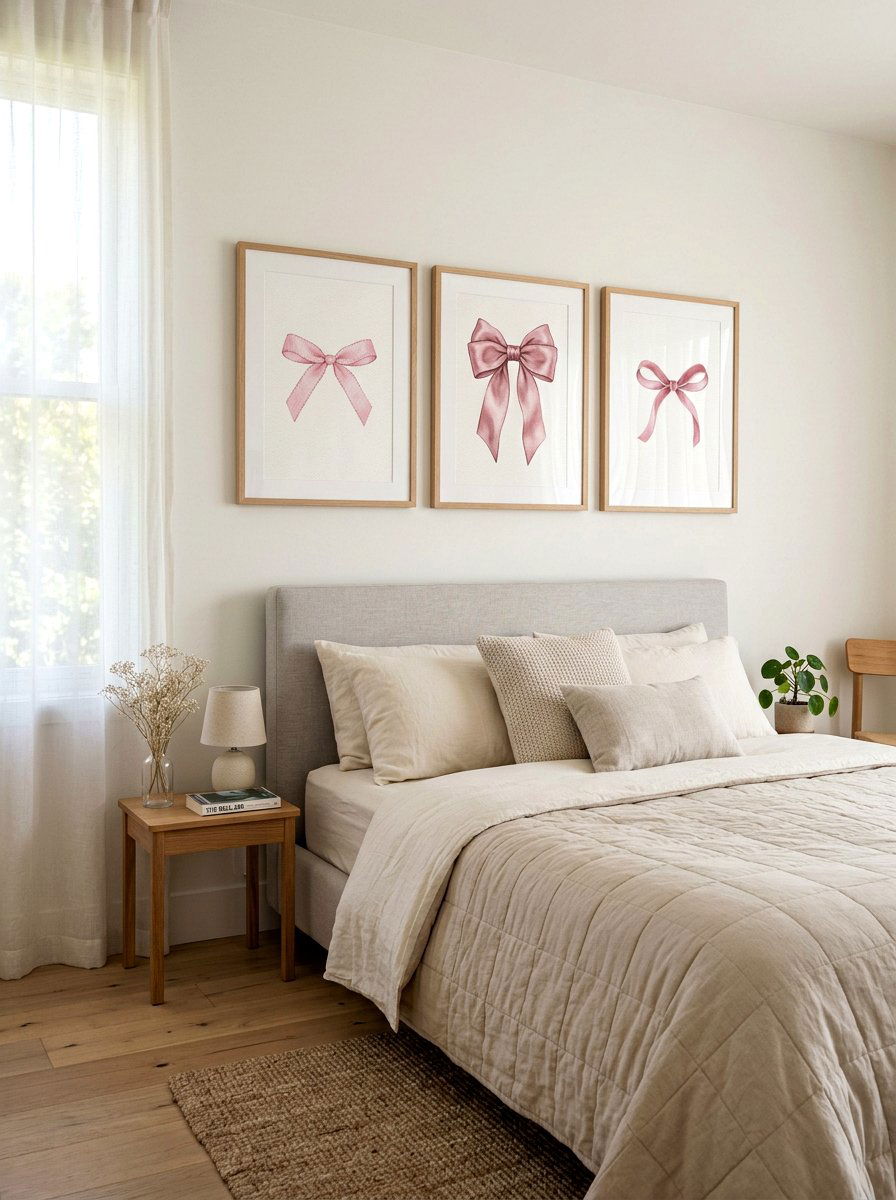 Coquette Wall Art - 30 ribbon and bow bedroom ideas