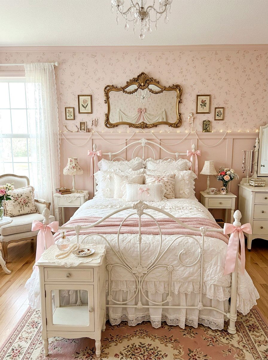 Coquette style bedroom - 30 soft girl room ideas