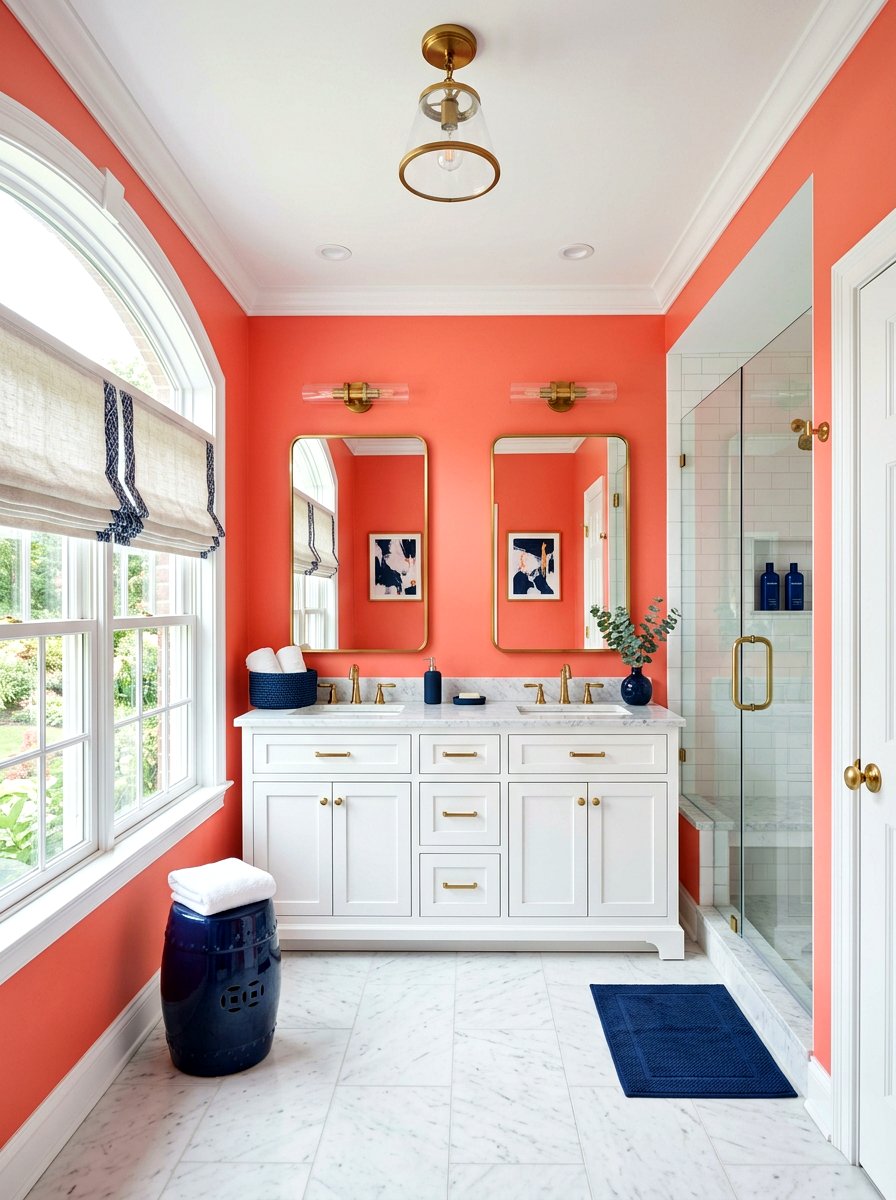 Coral Bathroom Paint - 30 sunset bathroom ideas
