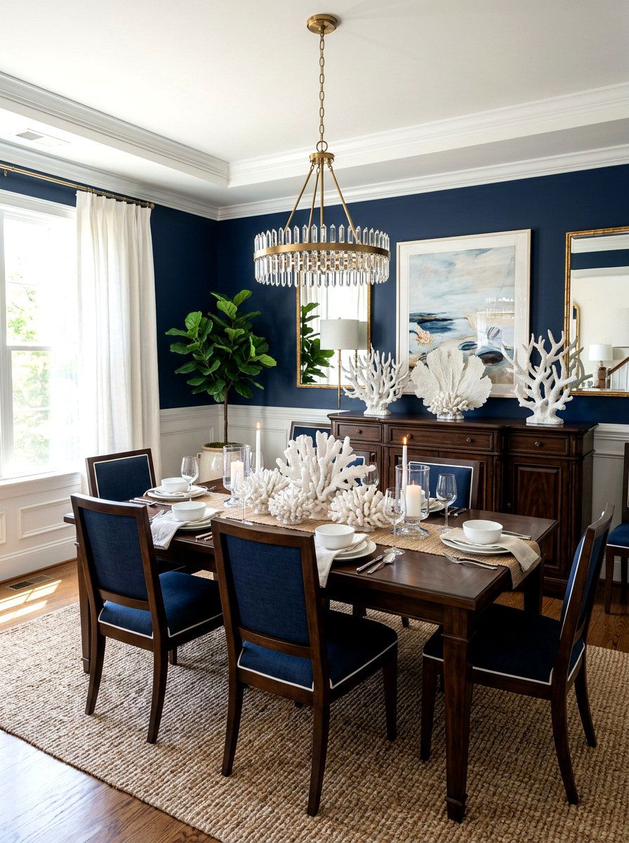Coral Decor Dining Room - 30 coastal dining room ideas