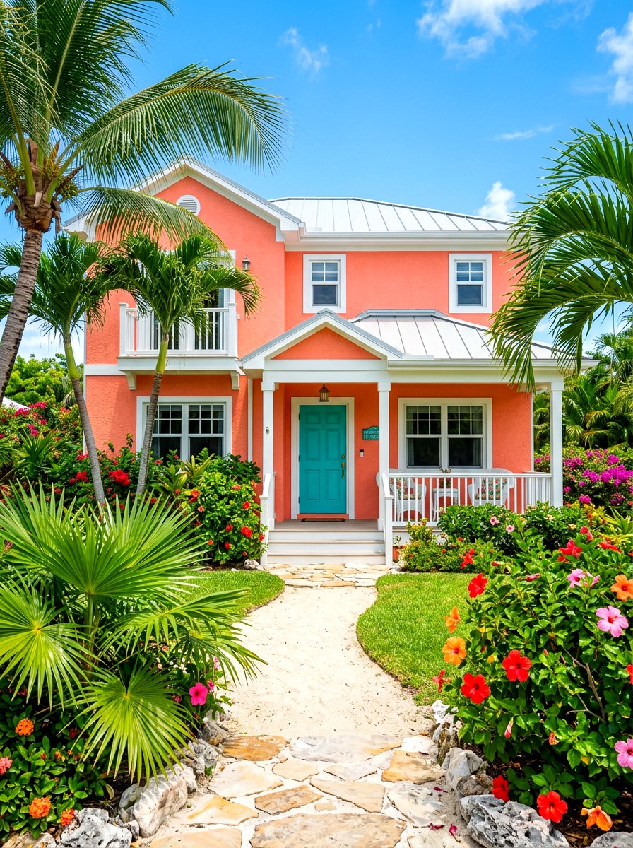 Coral Exterior House Paint - 30 exterior paint color ideas