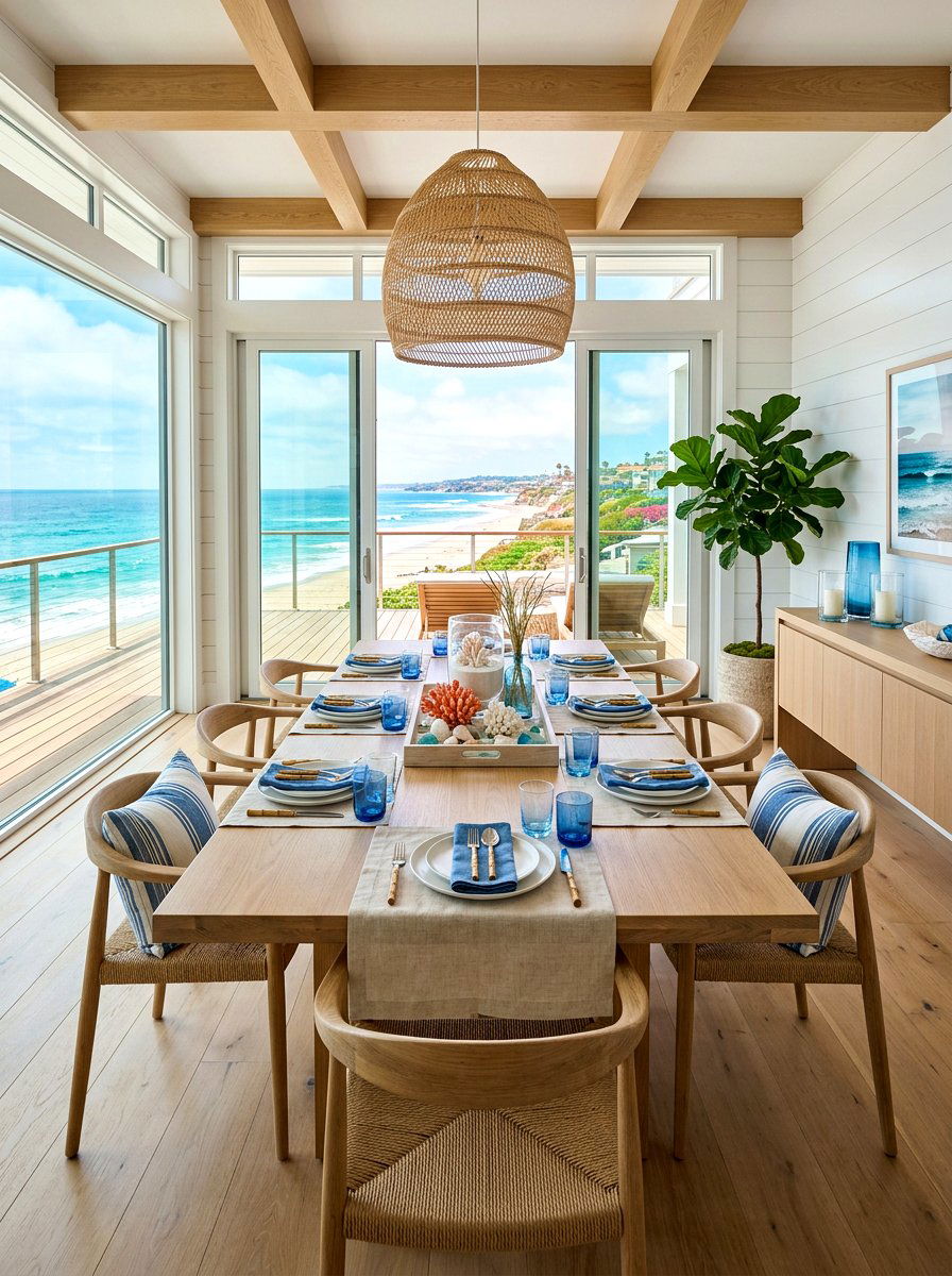 Coral and sand - 30 summer table centerpiece ideas