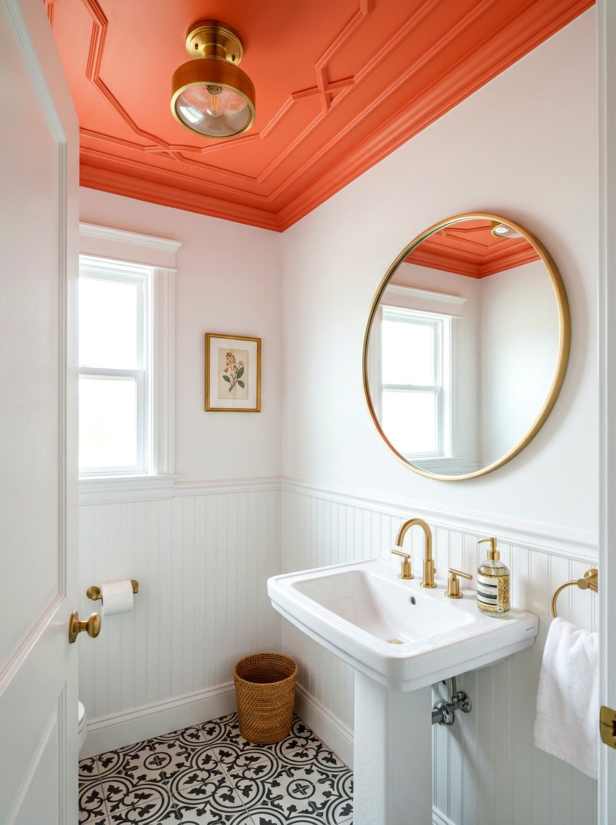 Coral ceiling paint - 30 coral decor ideas
