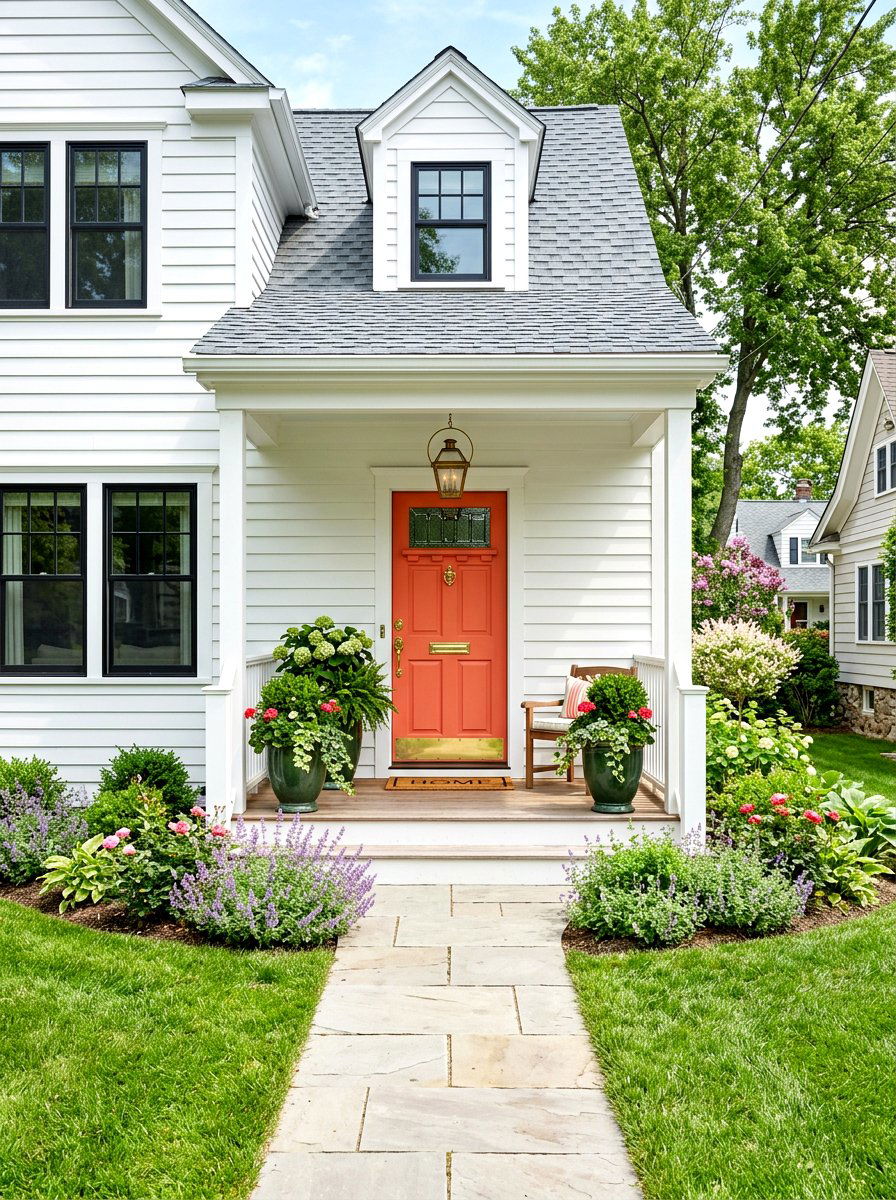 Coral front door paint - 30 coral decor ideas