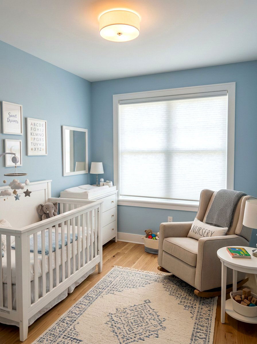 Cordless Motorized Honeycomb Shades Nursery - 30 smart shade bedroom ideas