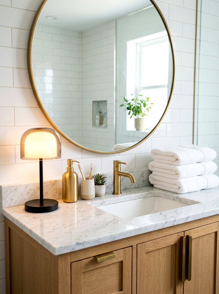Cordless Rechargeable Lamp - 30 mini lamp bathroom counter ideas