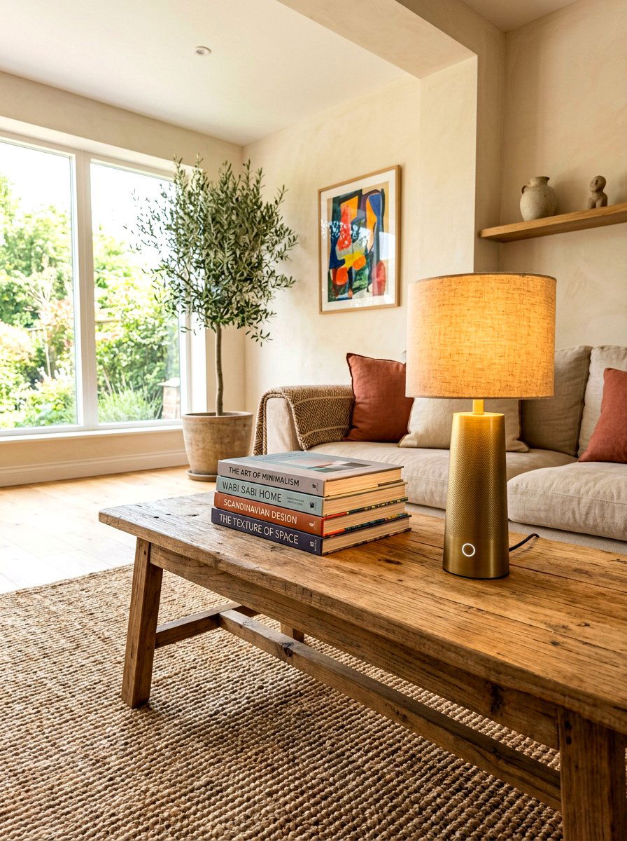Cordless table lamp - 30 cozy lamp lit living room ideas
